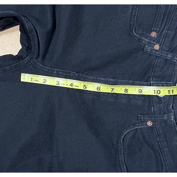 We the Free Distressed Black High Rise Skinny Stretch Jeans Raw Hem Size 27 - Picture 6 of 13